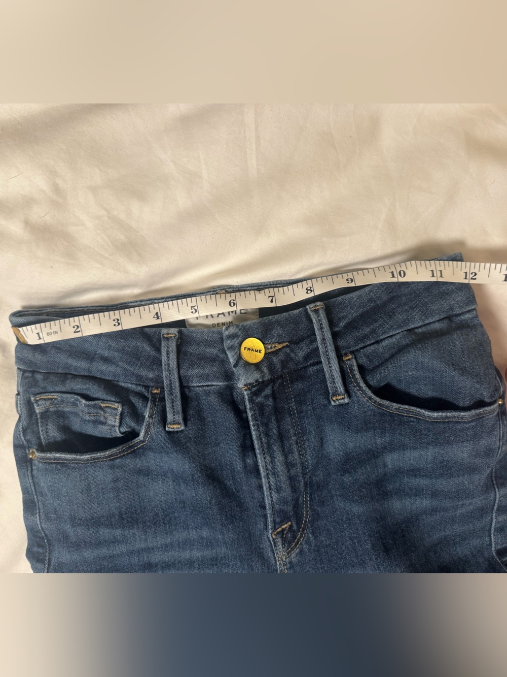 FRAME Denim Le Crop Mini Boot Jeans Size 25 Somerset Wash Cropped - Picture 12 of 17